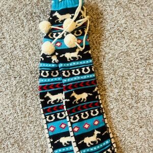 Muk Luks Women's Patterned Slippers - Black, Blue, Red